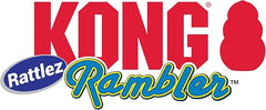 KONG Rambler Rattlez Long Lasting Fetch and Chew Assorted Toy (Swirl Ball)