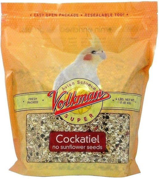 Volkman Avian Science Super Cockatiel No Sunflower Bird Food 4 lb