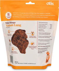 O.T.I.S. Wild Things Venison Lung Filets – 4 oz – Single-Ingredient Dog Treats – Grass-Fed, Farm-Raised Venison – No Hormones, GMOs, or Artificial Additives