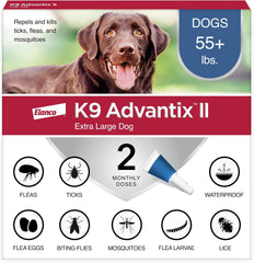Elanco K9 Advantix II Dog Vet-Recommended Flea, Tick & Mosquito Treatment & Prevention | Dogs 4-10 lbs. | 2-Mo Supply