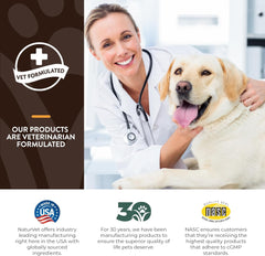 NaturVet Bulldog Breed Supplement- for Joint Support, Digestion, Skin, Coat Care- Dog Multivitamins with Minerals, Omega-3, PlaqueOff- Wheat-Free Vitamins for Dogs- Bully Breeds