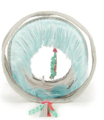 SmartyKat Fringe Frenzy Crinkle Activity Tunnel Cat Toy, Expands to 20" - Randomly Selected Color, One Size