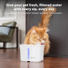 PetSafe Ion-X Cat and Dog Fountain Filters, 4-Pack, Dual Filtration for Cleaner Water, Replacement Filter for PetSafe Outlast Pumpless and Viva Pet Water Fountains