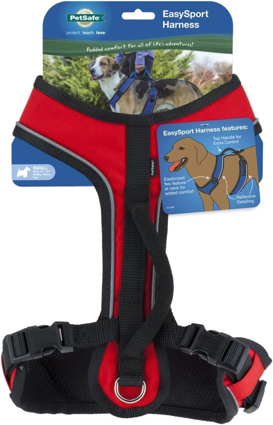 PetSafe EasySport Dog Harness – Adjustable Padded Dog Harness with Control Handle and Reflective Piping