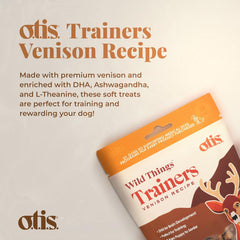 O.T.I.S. Wild Things Trainers Venison Recipe – 4 oz – Bite-Size Dog Training Treats with DHA, Ashwagandha & L-Theanine – GMO-Free – No Hormones or Additives