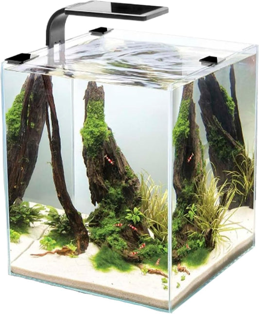Cobalt Aquatics Microvue Nano Aquarium Kit - Includes Filter & LED Light - Ideal for Nano Reefs, Planted Tanks & Small Aquatic Setups