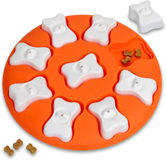 Nina Ottosson Dog Smart Treat Puzzle Enrichment Toy, Level 1 Beginner, Orange