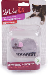 Petlinks Roaming Runner Mouse Electronic Motion Pet Toy for Cats & Kittens, Cruising, Battery Powered, Fun & Engaging Play, Encourages Exercise - Gray, One Size