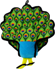 TUFFY - World's Tuffest Soft Dog Toy -Zoo Peacock- Multiple Layers. Made Durable, Strong & Tough. Interactive Play (Tug, Toss & Fetch). Machine Washable & Floats