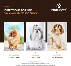 NaturVet Small Breeds Supplement- for Joint Support, Digestion, Skin, Coat Care- Dog Multivitamins with Minerals, Omega-3, PlaqueOff- Wheat-Free Vitamins for Dogs- Toy and Small Breeds