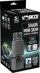 Sicce Shark Mini Aquarium Surface Skimmer 350 up to 40 Gallon Aquariums | 90 GPH Flow Rate Efficient Debris Oil Film Removal Freshwater & Saltwater