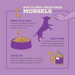 ACANA Freeze Dried Dog Food Meal & Topper, Grain Free High Protein Free-Run Chicken Recipe
