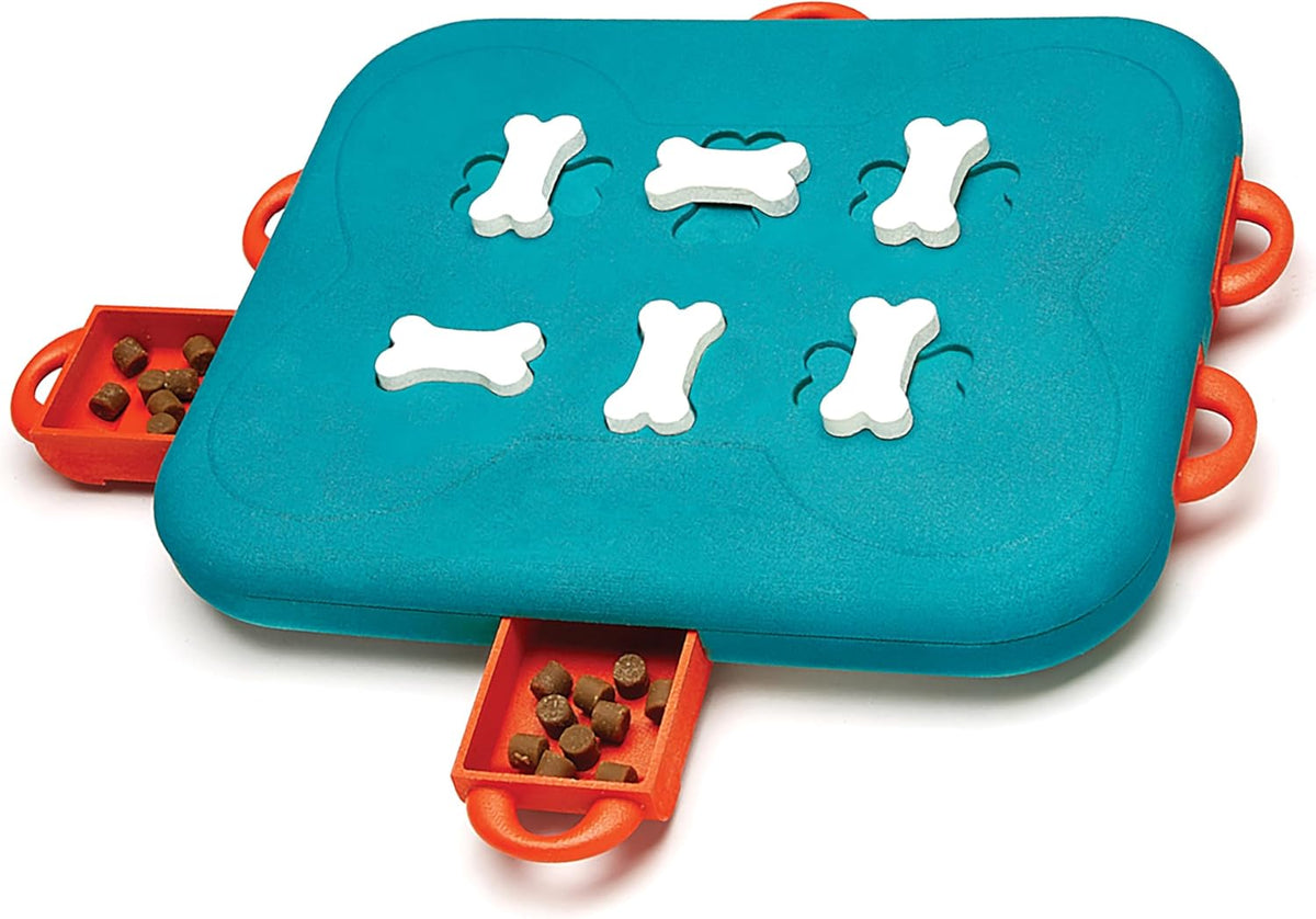 Nina Ottosson Dog Casino Treat Puzzle Enrichment Toy, Level 3 Advanced, Turquoise