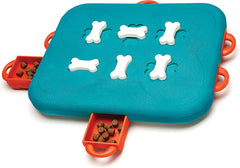 Nina Ottosson Dog Casino Treat Puzzle Enrichment Toy, Level 3 Advanced, Turquoise