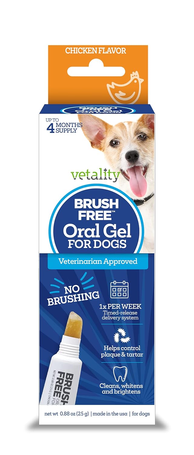 Brush Free Oral Gel for Dogs | Vet Formulated Dental Care with ProLong Technology | Cleans Teeth and Gums