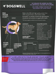 DOGSWELL Hip & Joint Dog Treats 100% Meaty, Grain Free, Glucosamine Chondroitin & Omega 3, Chicken Soft Strips 12 oz