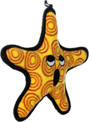 TUFFY - World's Tuffest Soft Dog Toy - Ocean Starfish - Squeakers - Multiple Layers. Made Durable, Strong & Tough. Interactive Play (Tug, Toss & Fetch). Machine Washable & Floats