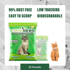 Fresh News Recycled Paper, Original Pellet Cat Litter