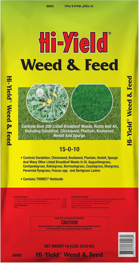 Hi-Yield (34408) Weed & Feed 15-0-10 (14.4 lbs.)