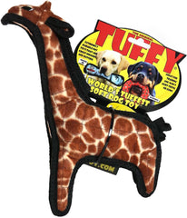 TUFFY - World's Tuffest Soft Dog Toy - Zoo Junior Giraffe - Multiple Layers. Made Durable, Strong & Tough. Interactive Play (Tug, Toss & Fetch). Machine Washable & Floats