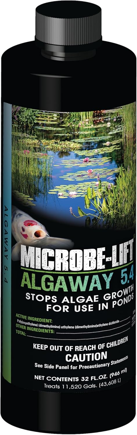 MICROBE-LIFT ALGA32 Algaway 5.4 Algae Control Treatment for Ponds and Water Gardens, Safe for Koi Fish, Goldfish, Plants, and Decorations
