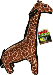 TUFFY - World's Tuffest Soft Dog Toy - Zoo Giraffe - Multiple Layers. Made Durable, Strong & Tough. Interactive Play (Tug, Toss & Fetch). Machine Washable & Floats