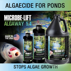 MICROBE-LIFT ALGA32 Algaway 5.4 Algae Control Treatment for Ponds and Water Gardens, Safe for Koi Fish, Goldfish, Plants, and Decorations