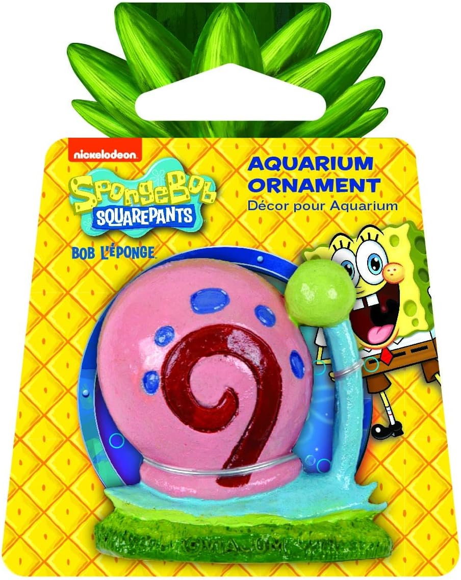 Penn-Plax Officially Licensed Spongebob Squarepants Aquarium Ornament – Gary (Mini/Small Size) – Perfect for Freshwater and Saltwater Tanks