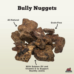 Redbarn All-Natural Bully Nuggets Healthy Dog Training Treat Bites - Grain-Free Beef Lung Made in USA for Small Medium Large Breeds - Nutritious Soft Real Meat Chew Snacks