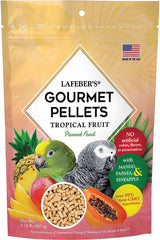 LAFEBER'S Tropical Fruit Gourmet Pellets Pet Bird Food, No Added Sugar, Made with Non-GMO and Human-Grade Ingredients, for Parrots