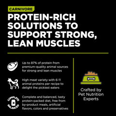 Go! Solutions Carnivore, Grain-Free, Protein Rich Dry Dog Food, Chicken, Turkey and Duck Puppy Recipe, Small Kibble