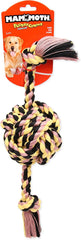 Mammoth Pet Products Flossy Chews Color Monkey Fist Ball with Rope Ends, Large, 18-Inch, multi