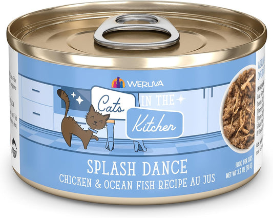 Weruva Cats in The Kitchen, Splash Dance with Chicken & Ocean Fish Au Jus Cat Food