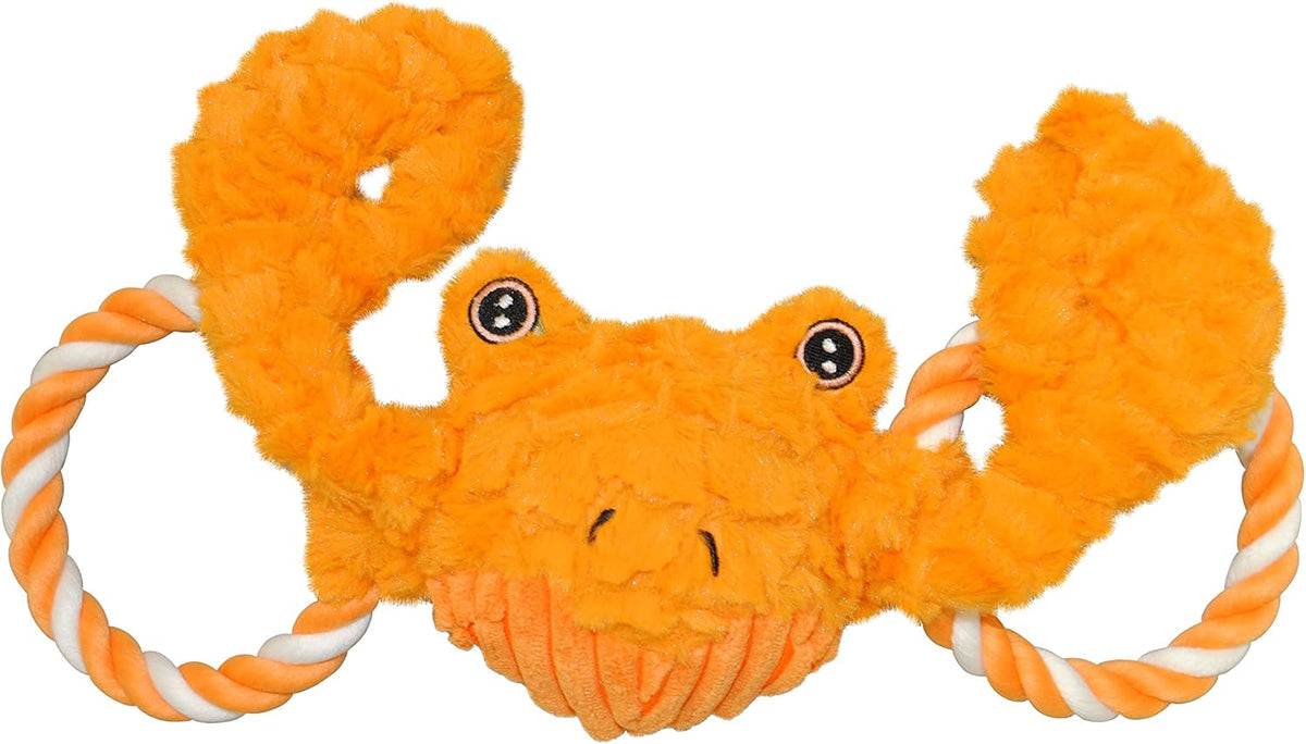 Jolly Pets Jolly Tug-a-Mal Crab Tug/Squeak Toy