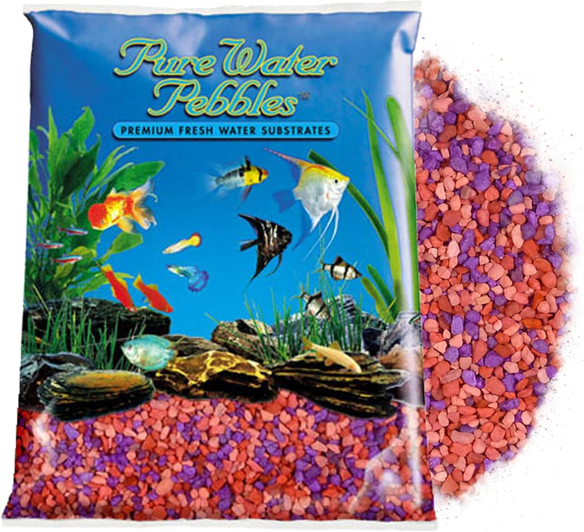 Neon Fruit Delight Aquarium Gravel - 5 lbs - Non-Toxic, Colorfast, Vibrant Substrate for Aquariums, Terrariums, Ponds & Crafts
