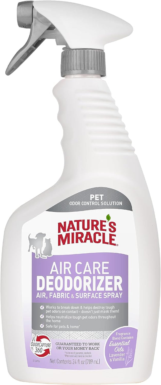 Nature’s Miracle Air Care Deodorizer Air, Fabric and Surface Spray, 24 Ounces, Pet Odor Eliminator