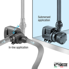 SICCE Syncra ADV 5.5 Water Pump 1450 GPH Italian Made Aquarium DC Return with Controller | Quiet, Submersible or External | Fish Tank, Sump, Pond, Freshwater and Saltwater Marine Use