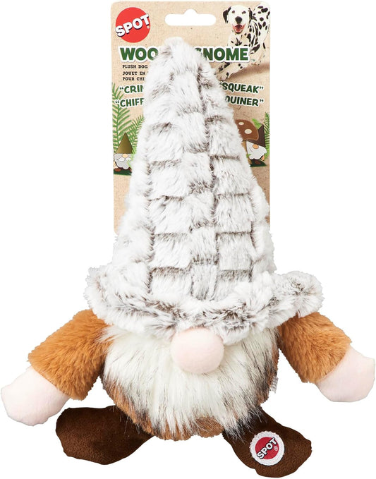 SPOT Woodsy Gnome Dog Toy - Soft, Stuffed, Squeaky, Plush Fabric Toy for Medium and Large Dogs and Puppies, Enrichment for Light Chewers and Cuddlers, 12in, Assorted Colors