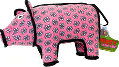 TUFFY - World's Tuffest Soft Dog Toy - Barnyard Pig- Multiple Layers. Made Durable, Strong & Tough. Interactive Play (Tug, Toss & Fetch). Machine Washable & Floats