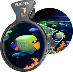 Flipper Cleaner FL!PPER Flipper DeepSee Viewer MAX 5" Black - Coral and Fish Magnifier for Reef Tank and Freshwater Aquarium Photography and Videography - Magnetic Magnifying Glass