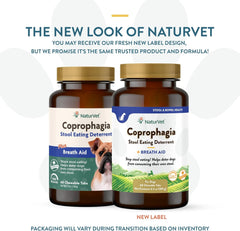 NaturVet – Coprophagia Stool Eating Deterrent Plus Breath Aid | Deters Dogs from Consuming Stool | Enhanced with Breath Freshener, Enzymes & Probiotics | 60 Chewable Tablets