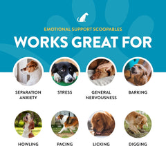 NaturVet Scoopables Emotional Support for Dogs - Daily Calming Aid Promotes 24/7 Normal, Calm Behavior - Hickory Smoked Bacon Flavored