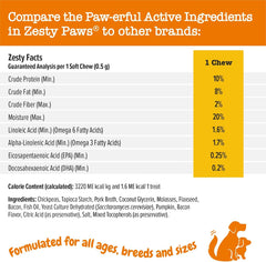 Zesty Paws Training Treats for Dogs - Training Treats for Puppies - Hip, Joint & Muscle Health - Immune, Brain, Heart, Skin & Coat Support - with Fish Oil Omega 3 Fatty Acids - Bacon Flavor – 8oz