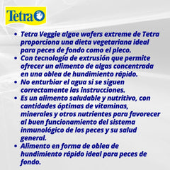 Tetra PRO PlecoWafers, Nutritionally Balanced Vegetarian Fish Food, Concentrated Algae Center, Golds & Yellows, Model Number: 16447