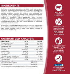 NutriSource Choice Dry Dog Food, Beef Meal & Barley Recipe