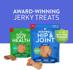 Dogswell Jerky Hip and Joint Dog Treats Grain Free Made in USA Only, Glucosamine and Chondroitin, Chicken