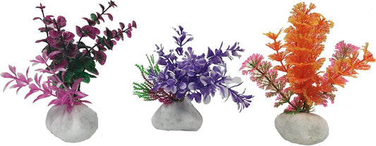 Penn-Plax Rock Aquarium Plant Style Assorted, 1ea