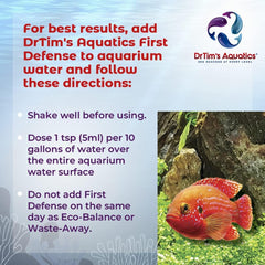 DrTim’s Aquatics First Defense for Freshwater Aquariums – Stress Relief & Immune System Support with Vitamins & Immunostimulants for Fish Tanks 8oz.