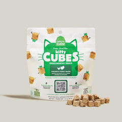 Open Farm, Kitty Cubes, Freeze Dried Raw Cat Treats, Grain-Free, High-Protein Cat Treat with Probiotics, Omega Fatty Acids & Superfoods