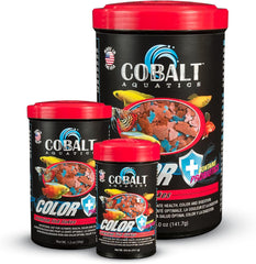 Cobalt Aquatics Color Enhancing Blue Flakes with Probiotics - Ideal for Tropical Fish - Enhances Health &Colors - Perfect for Fish Aquariums